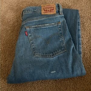 Levi’s Classic 501s Light Blue Distressed Straight-Leg Jeans